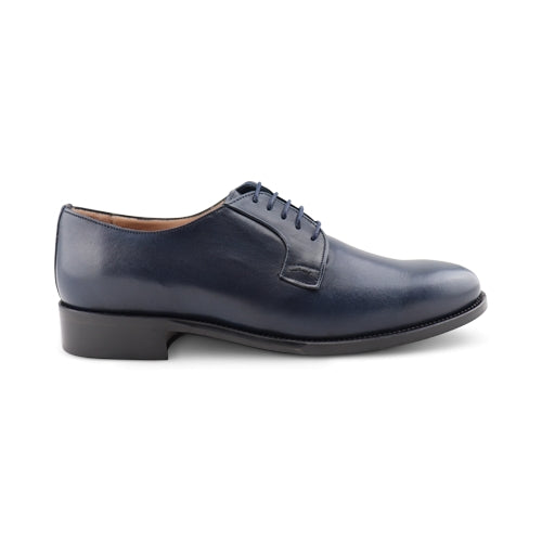 Scarpe Derby blu in pelle