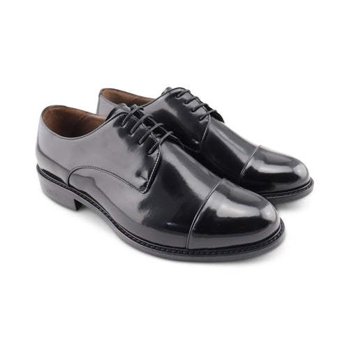 Scarpe Derby nere in pelle abrasivata