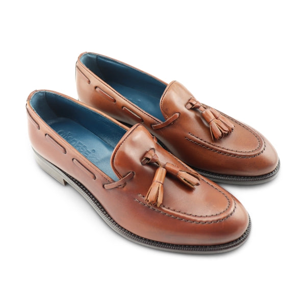 Slipper in pelle marrone