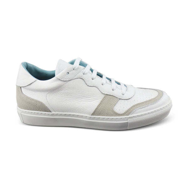 Sneakers bianche in vera pelle