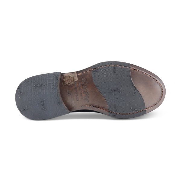 Scarpe Derby con suola in cuoio cucita