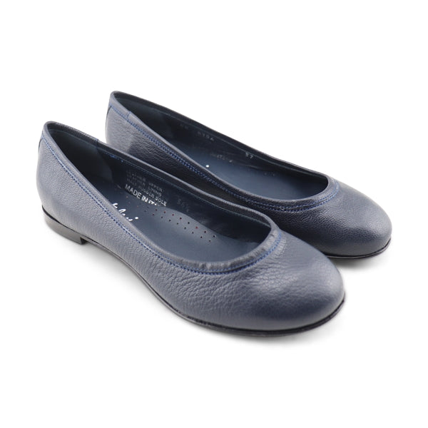 Ballerine in pelle blu