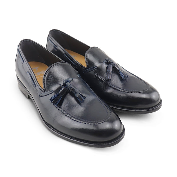 Mocassini tassel saima blu