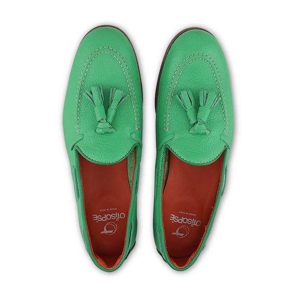 Mocassini pelle verde