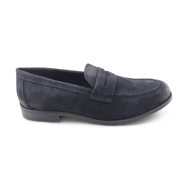 Mocassini camosscio blu