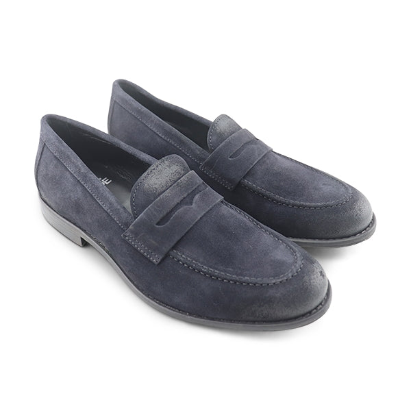 Mocassini camosscio blu
