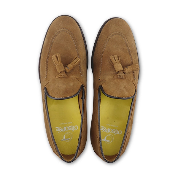 Mocassini tassel camoscio cuoio