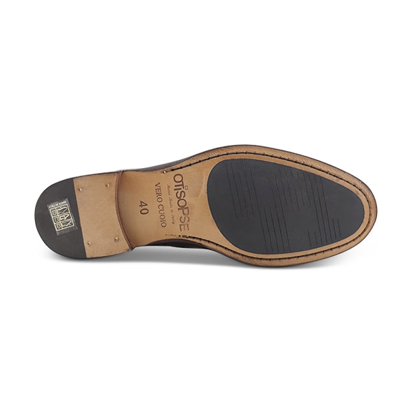 Slippers in pelle testa di moro
