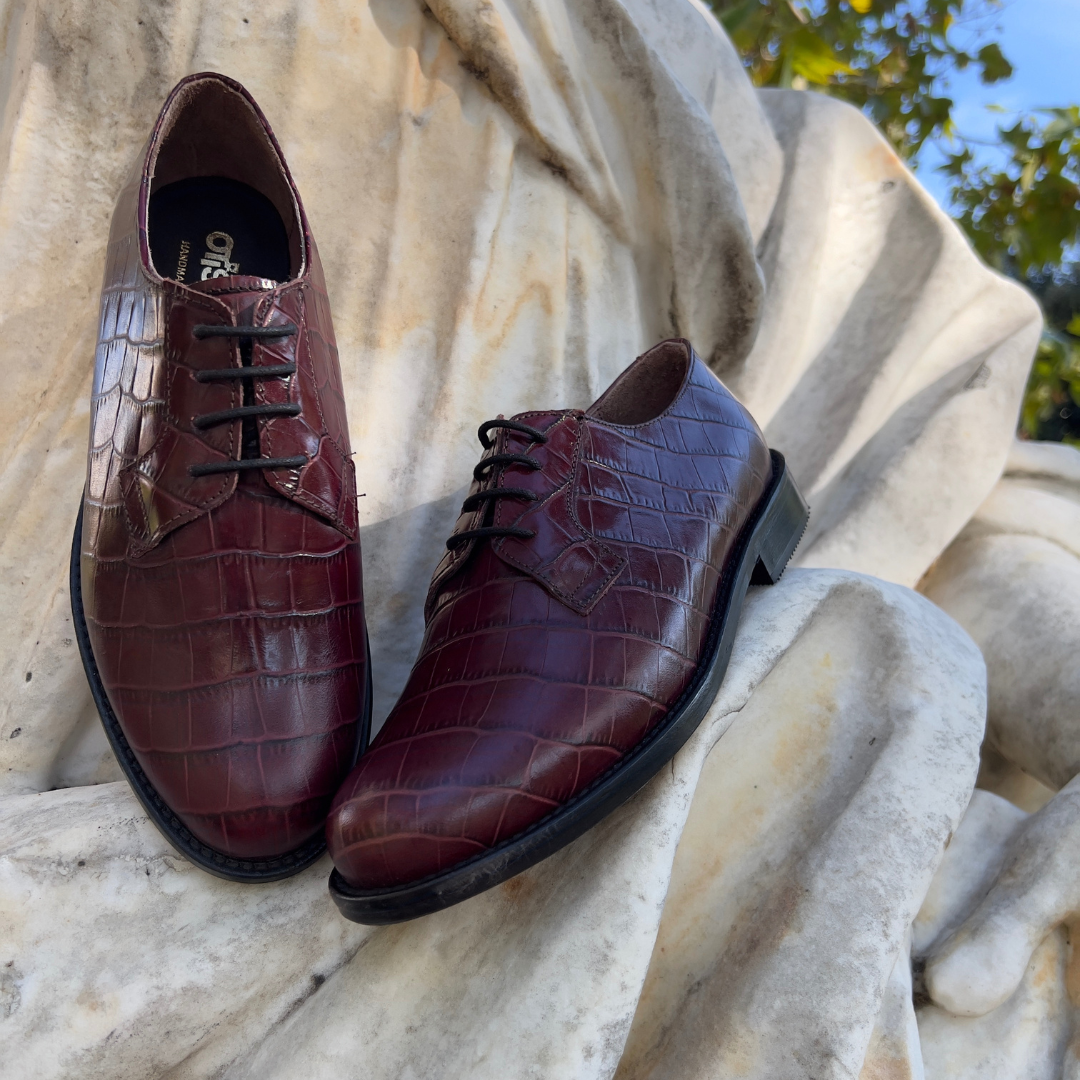 Derby in pelle bordeaux