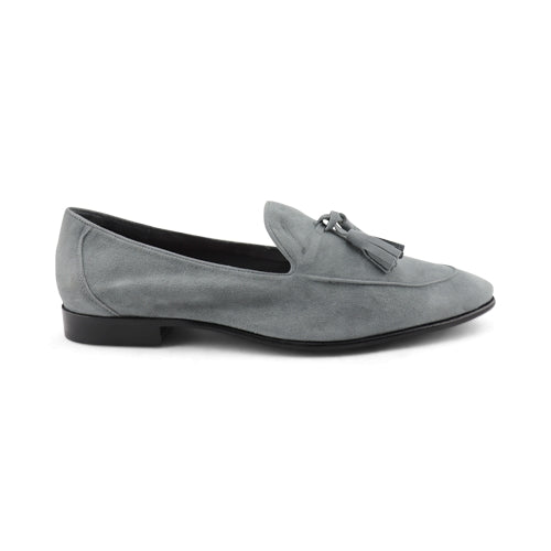Mocassini in camoscio grigio